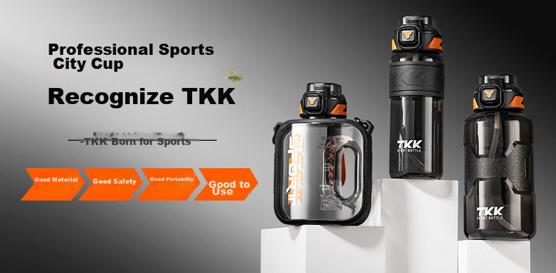Спортивная бутылка для воды TKK Tritan, 1000 мл, с ситечком для чая и веревкой, для мужчин, термостойкая, для тренировок, для школьников