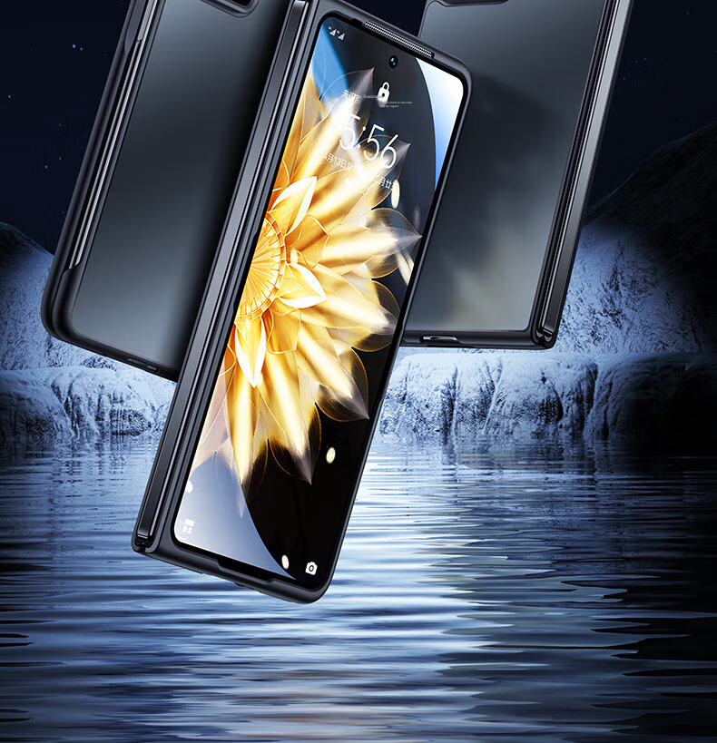 Противоударный чехол KEKLLE для Honor Magic V2, ультратонкий, бизнес-стиль, черный, песочный