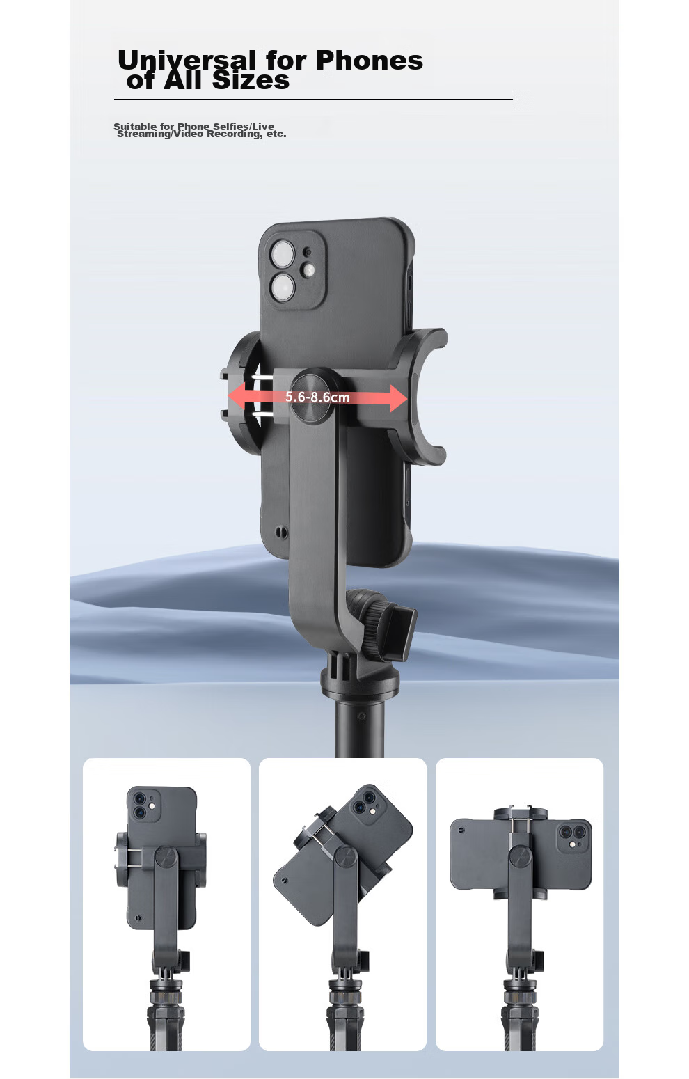 Штатив-селфи палка Weifeng WF-K05, многофункциональный, Bluetooth, для телефона и камеры, портативный, черный