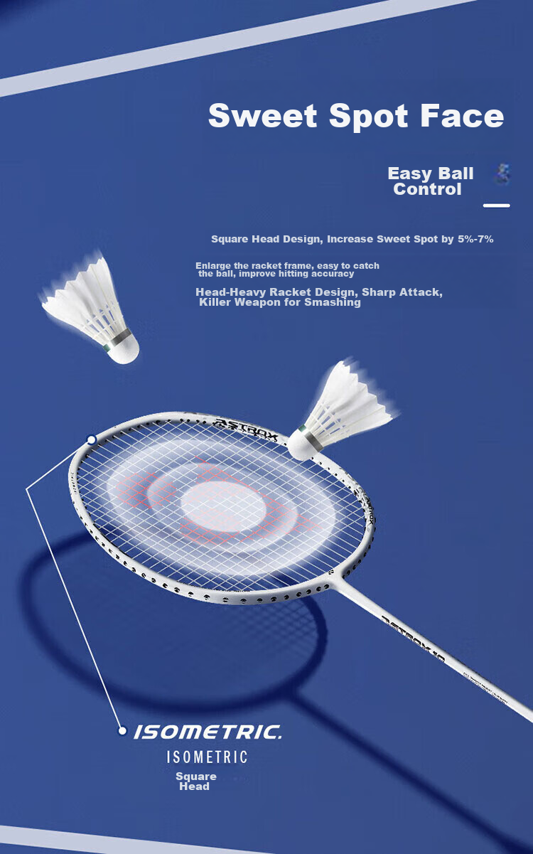 Бадминтонная ракетка YONEX Astrox AX10GC, полнокарбоновая, 4U, струнная, белая и ярко-черная