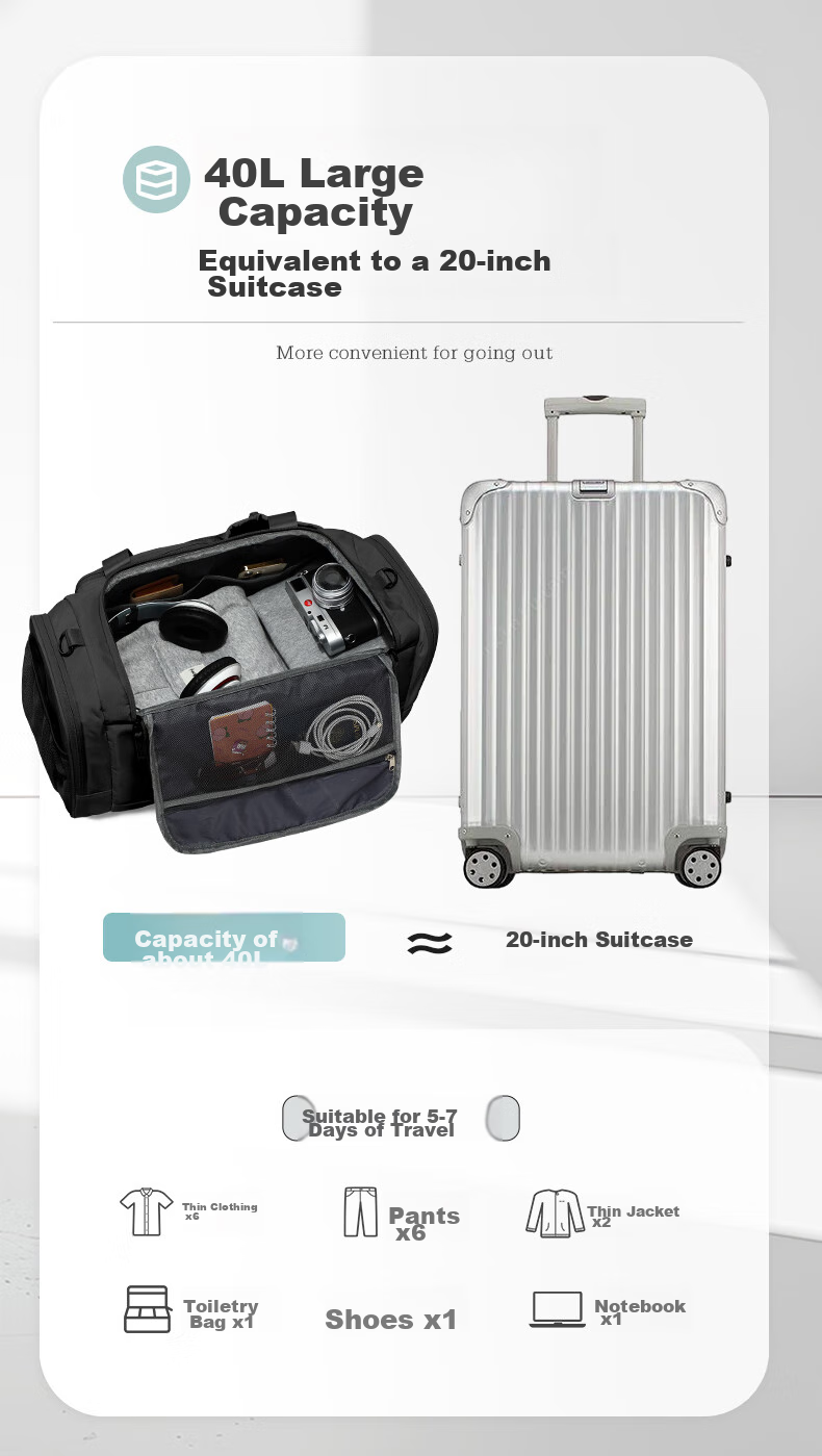 Дорожная сумка VICTORIATOURIST V7058, унисекс, полиэстер, большая, серая