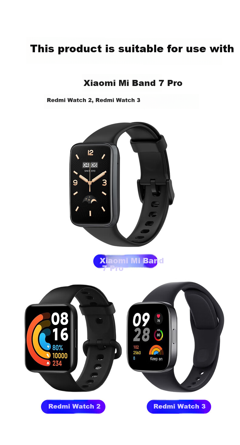 Кабель Masentek для зарядки Xiaomi Band 7 Pro, Redmi Watch 2/3 Lite, магнитный, черный, 60 см