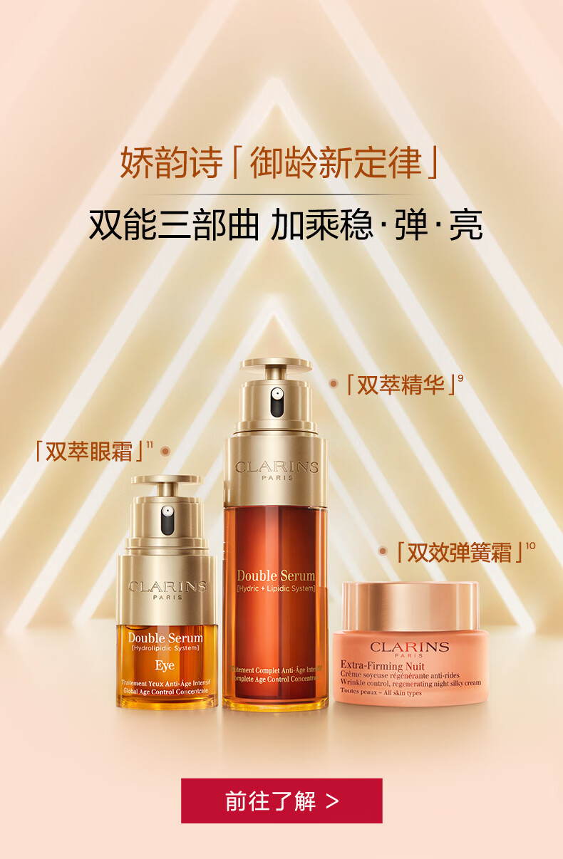 娇韵诗焕颜2件套(日霜50ml+晚霜50ml)抗皱保湿面霜滋润护肤品女神节礼物
