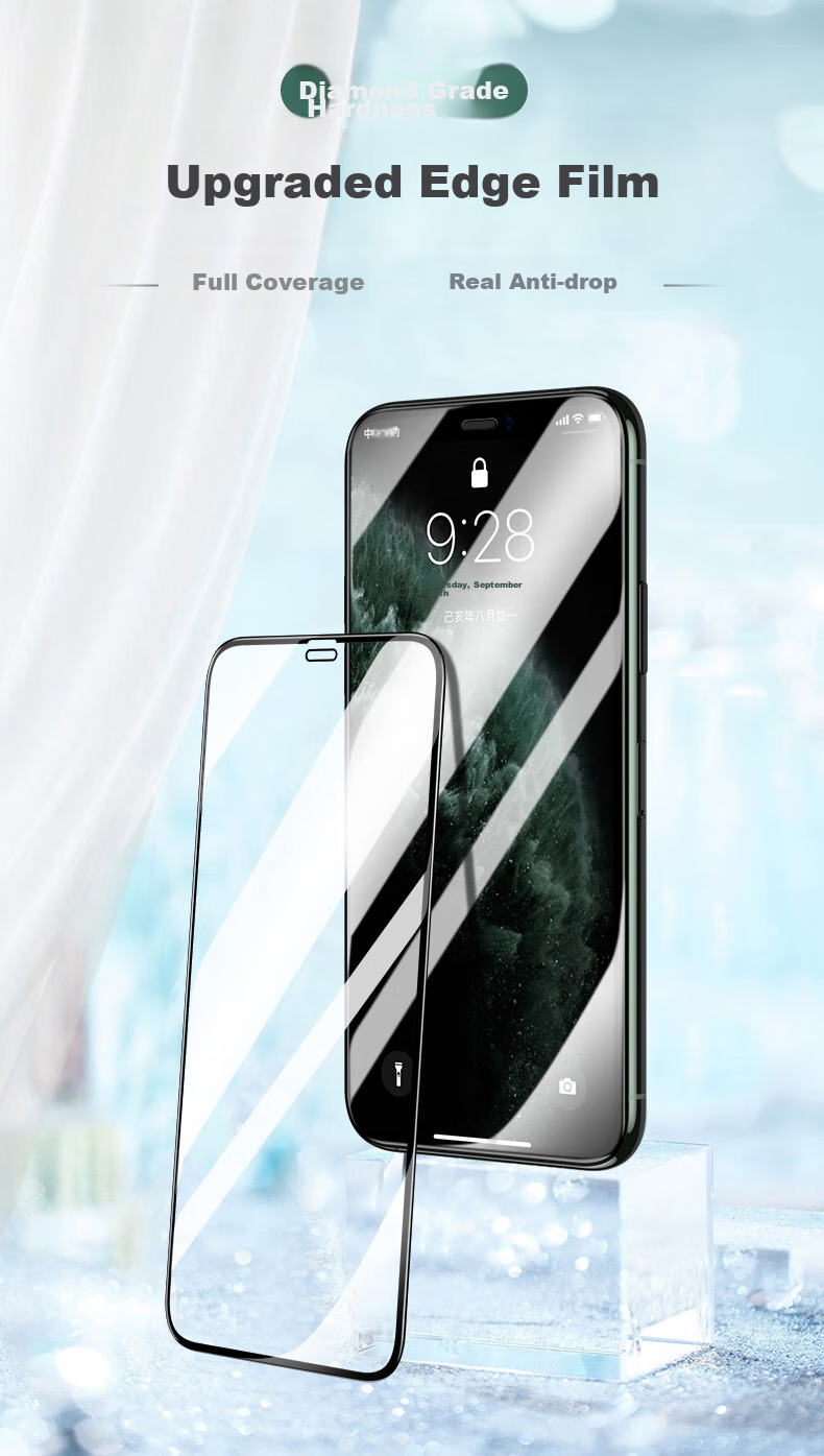 Защитное стекло PISEN для iPhone 12/12 Pro, полное покрытие, противоударное, антибликовое, 6.1 дюйма, 2 шт.