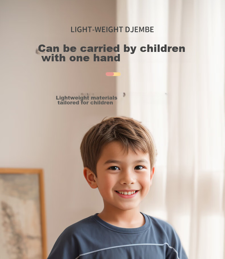Африканский барабан "Qiangu" для детей, большой, 8 дюймов, легкий, для начинающих