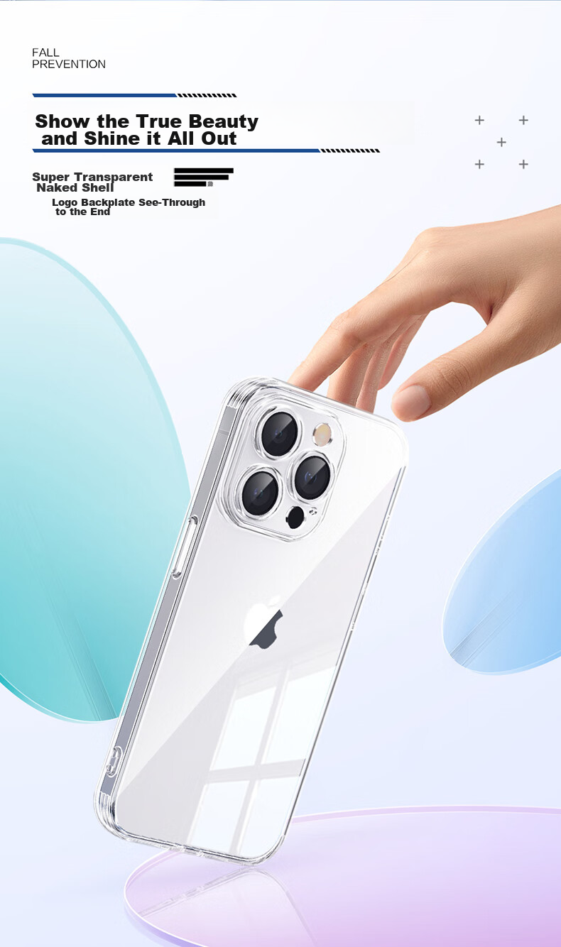 Чехол PISEN для iPhone 15 Pro Max, прозрачный, противоударный, ультратонкий, пылезащитный, антистатический, артикул 100066399699