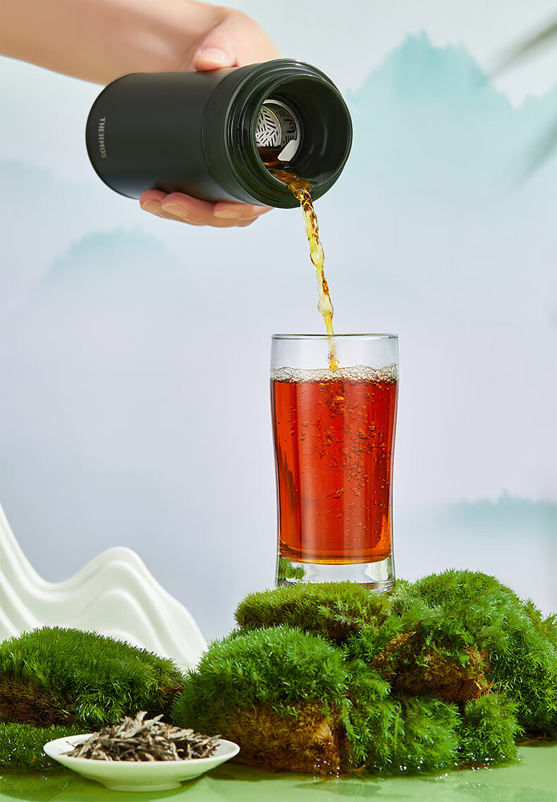 Термос THERMOS Insulated Mug, 550 мл, с керамической внутренней подкладкой, для мужчин и женщин, с ситечком для чая, подарок на день рождения, новогодний подарок, TCMV Songzhu