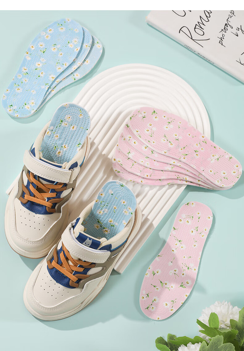 Детские стельки FOOTOPPO, многослойные, из чистого хлопка, для девочек и мальчиков, всесезонные