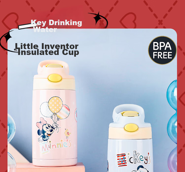 Детская термокружка Contigo Disney Minnie, 400 мл, нержавеющая сталь, с клапаном "One-touch quick start", для детей