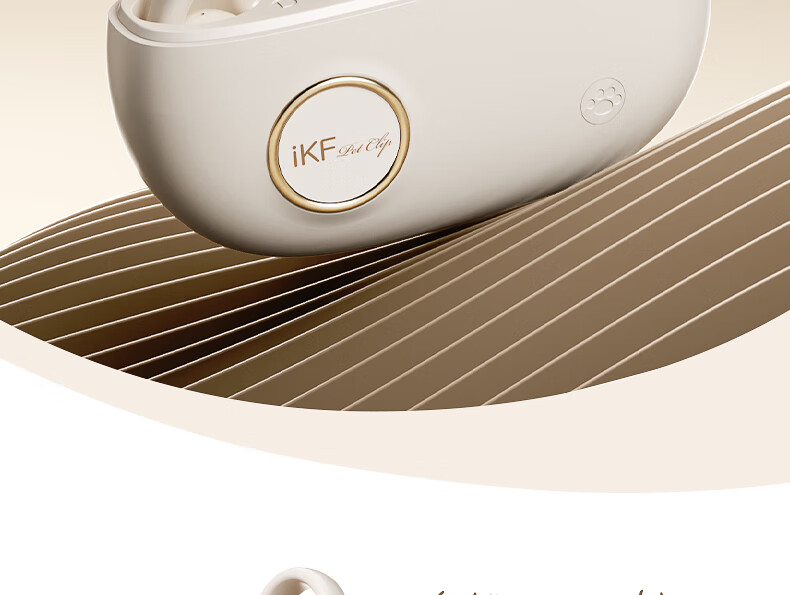 Беспроводные наушники IKF Pet Clip True Wireless Bluetooth, с костной проводимостью, Hi-Fi звук, долгая батарея, для спорта и студентов, совместимы с Xiaomi и Huawei, цвет "Облачный камень" (белый)