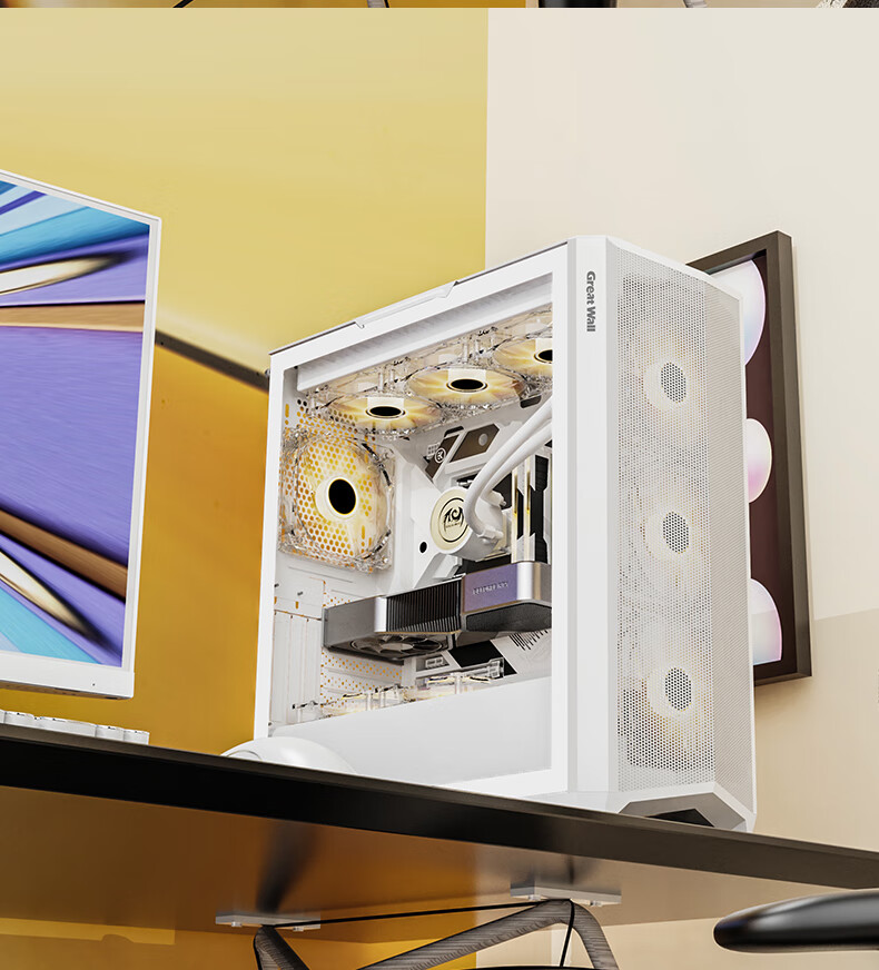 Компьютерный корпус Great Wall HIDDENBLADE H513W, белый, ATX/E-ATX/mATX/Mini-ITX, Full-Tower, с окном на боковой панели