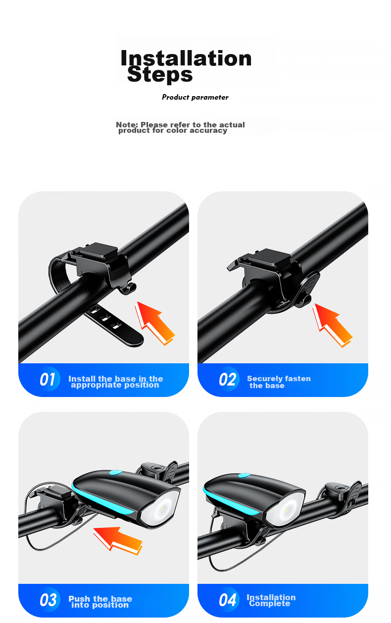 Велосипедный фонарь Cavalry с USB-зарядкой, яркий, с гудком, передний светодиодный фонарь для горного и шоссейного велосипеда, велоаксессуар