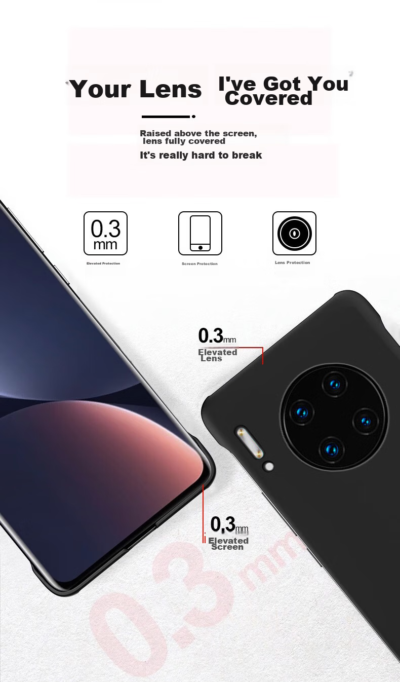 POZZO Чехол для Huawei Mate 30, ультратонкий матовый, безрамочный, противоударный, черный