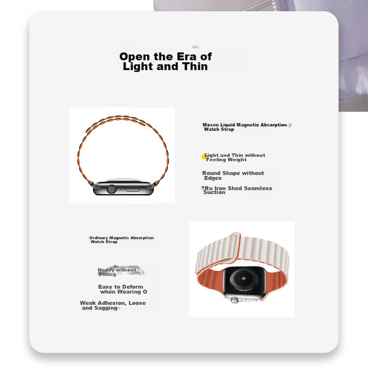 Ремешок MSSM для Apple Watch, магнитный силиконовый, для Ultra3/S11/10/9/8/Se3, спортивный, чайный белый с синим, 49/46/45/44 мм