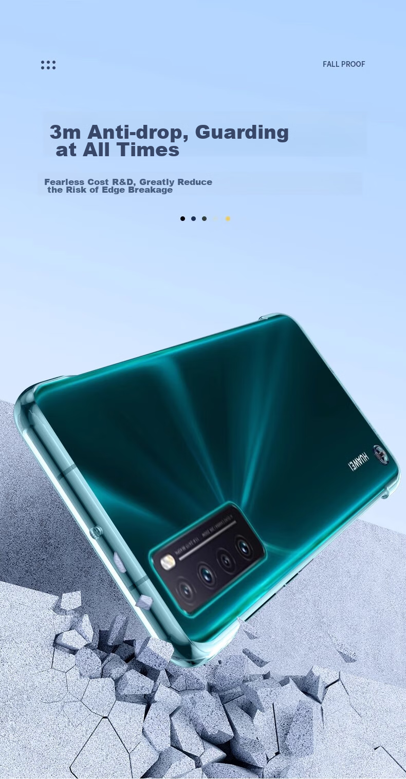 Чехол-накладка ZHIWEISHI для Huawei Nova 7, ультратонкий, прозрачный, противоударный, простой дизайн