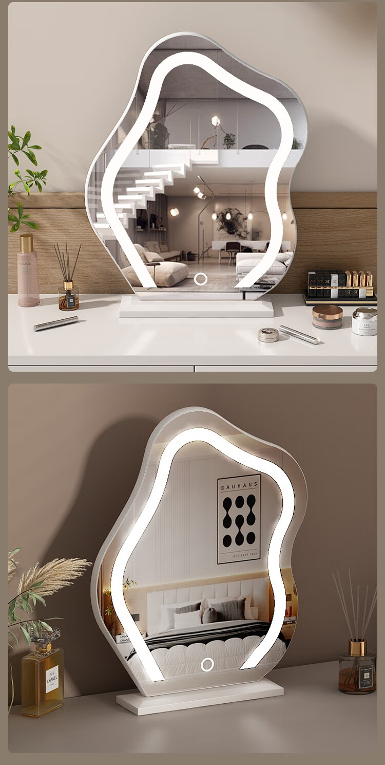 Anerya Умное зеркало с подсветкой для макияжа, настольное, LED, роскошное, в спальню, на туалетный столик