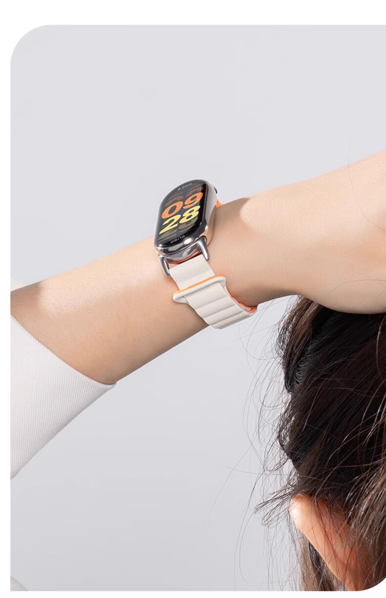 Ремешок Iboann для Xiaomi Mi Band 9/10, магнитный, универсальный, керамический, для умных фитнес-часов, аксессуар с быстросъемным креплением для мужчин и женщин