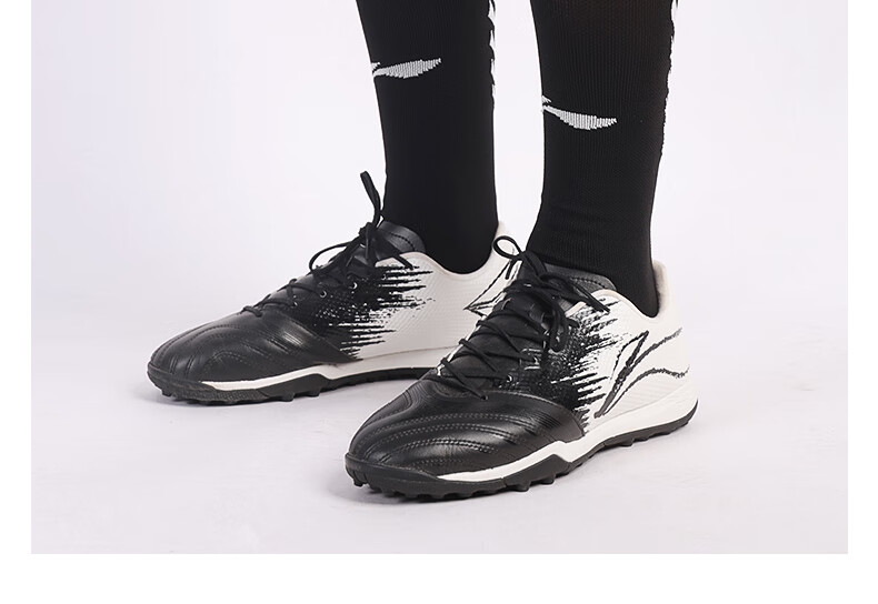 Носки для футбола Li-Ning, нескользящие, выше колена, с махровой подошвой, для спорта и тренировок, унисекс, черные, размер M