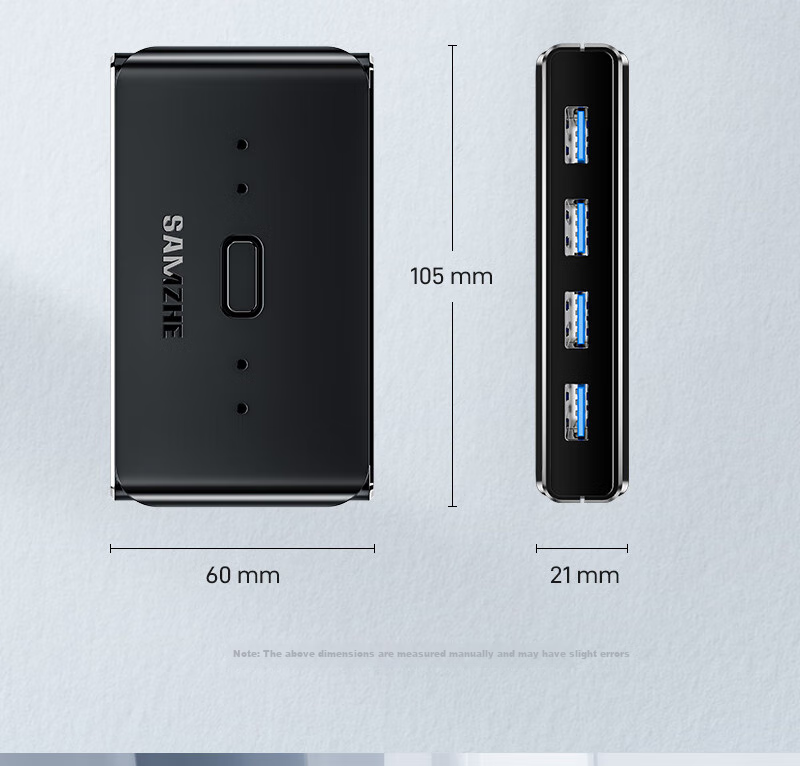 USB 3.0 хаб SAMZHE GX-400 с двумя входами и четырьмя выходами, переключатель для совместного использования USB устройств