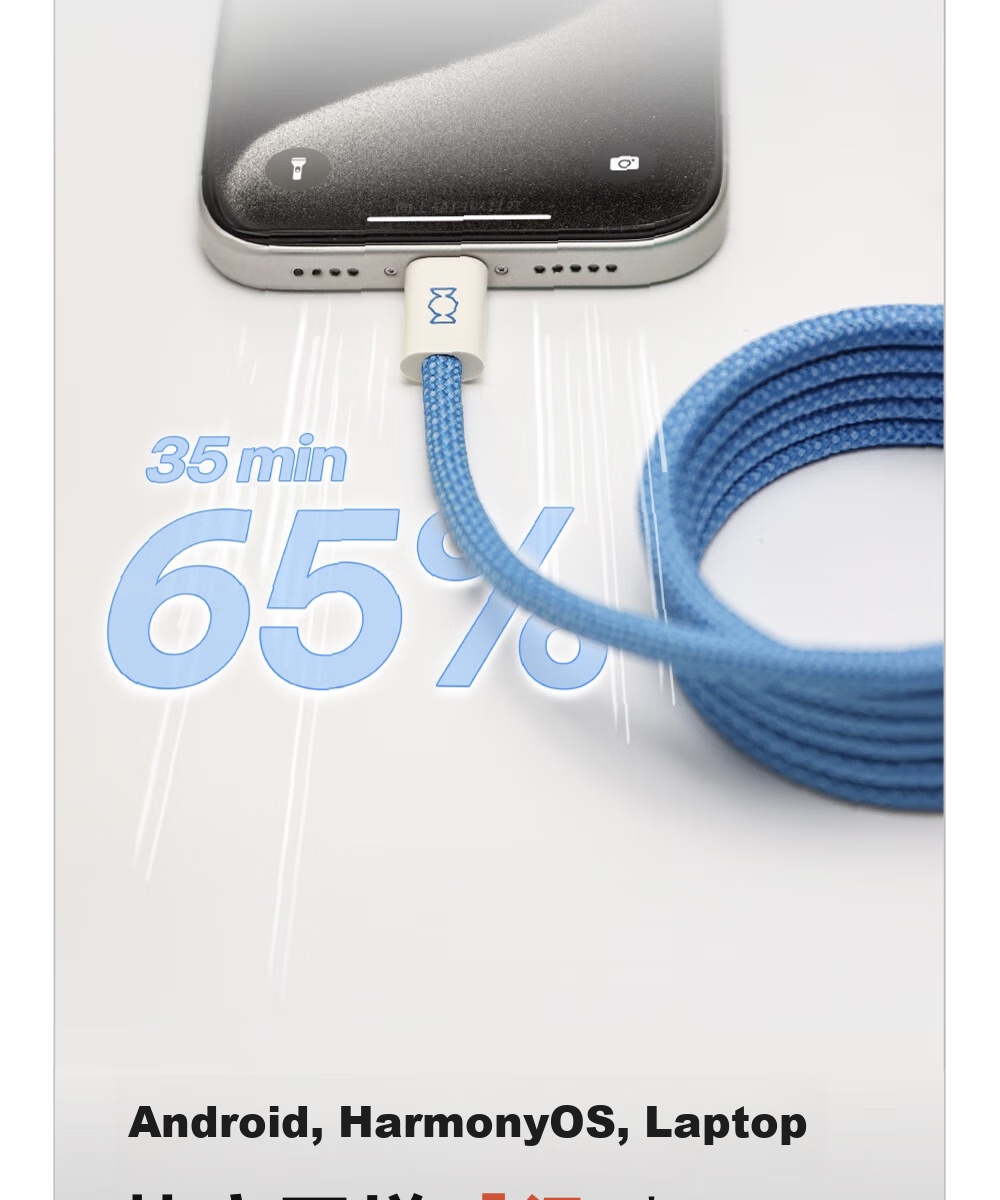 Кабель CANDYSIGN MagTie Magnetic Charge, Type-C на Lightning, MFi Certified, 1 метр, сладкий белый