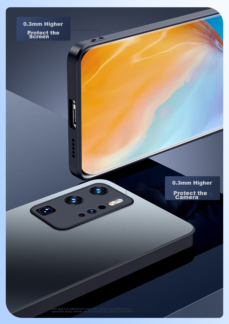 Чехол-накладка Mengxiangkejia AG Frosted для Huawei P40 Pro, противоударный, с полной защитой линз, ультратонкий, черный