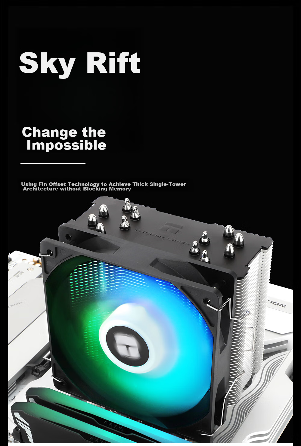 Воздушный кулер Thermalright Burst Assassin 120 SE ARGB, 6 тепловых трубок AGHP 4.0, вентилятор ARGB, BA120 SE ARGB