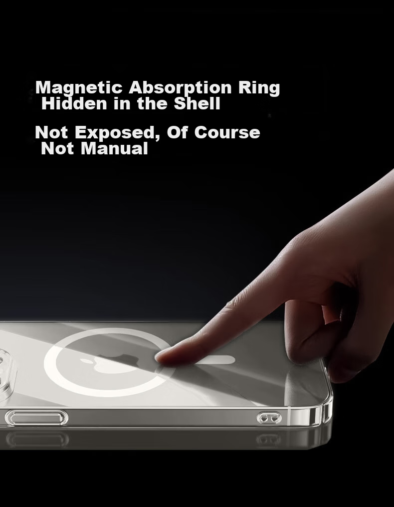Чехол для iPhone 14 DIVI Ice Clear Magnetic, прозрачный, с защитой от падений, MagSafe, PC+TPU