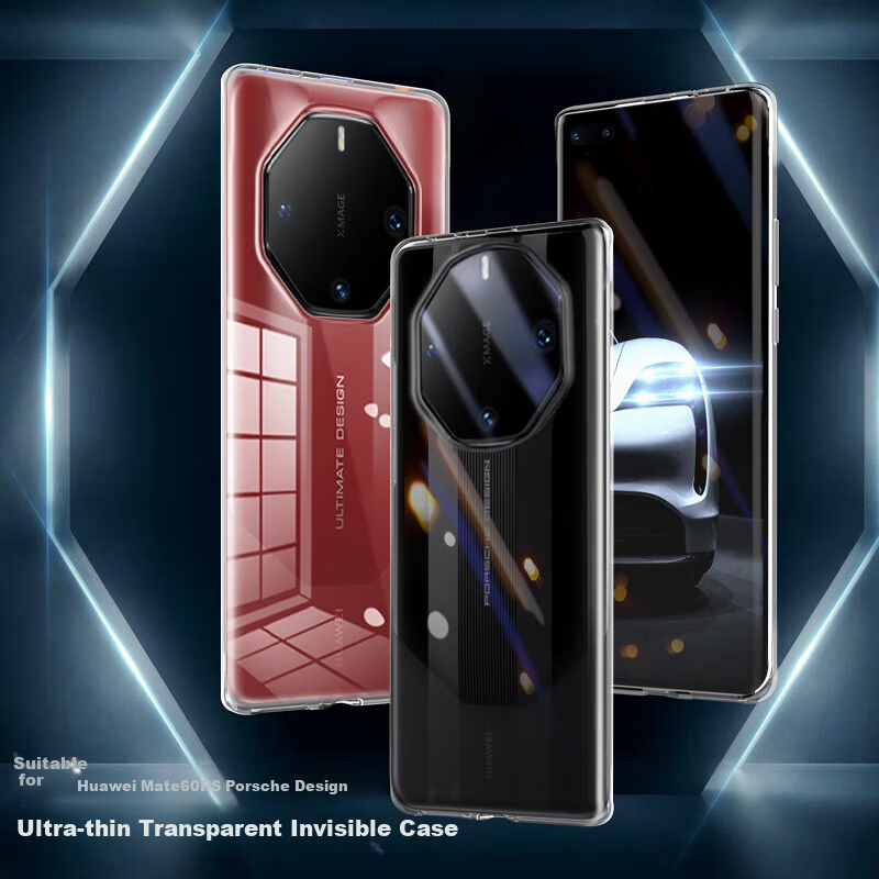 KAICAI Чехол для Huawei Mate 60 RS, Porsche Design, ультратонкий, прозрачный, с полной защитой, противоударный, для мужчин и женщин