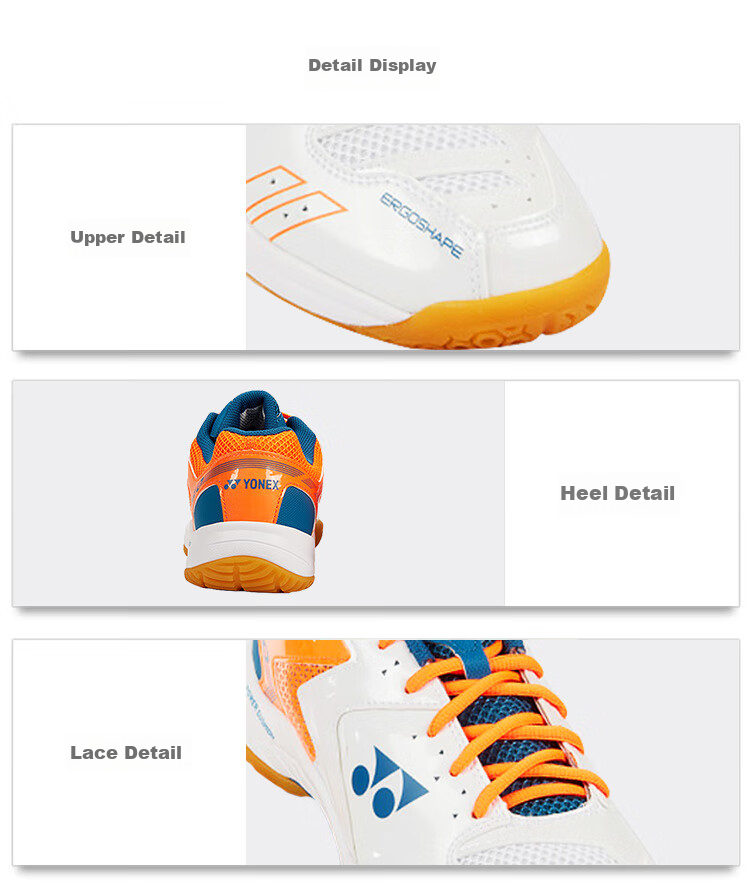 Кроссовки для бадминтона YONEX SHB220JRCR, детская модель, противоскользящие, амортизирующие, комфортные, цвет бежевый, размер 36