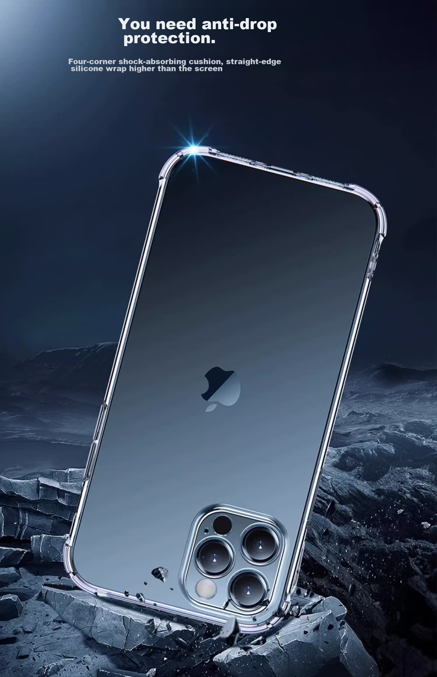 Чехол HOLDZU для Xiaomi Redmi K60 / K60 Pro, прозрачный, с защитой от падений, силиконовый, ультратонкий