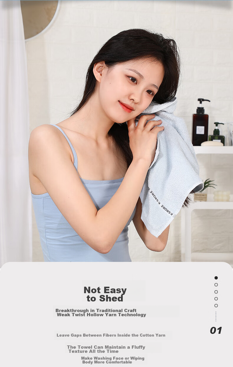 Полотенца KING SHORE из 100% хлопка, мягкие, впитывающие, размер 70*34 см, набор из 2 штук в подарочной упаковке, класс А, сине-коричневые
