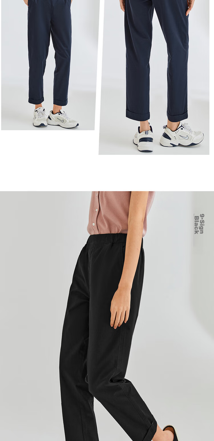 Женские брюки Giordano, летние, из чистого хлопка, с эластичным поясом, легкие повседневные брюки, модель 05424354