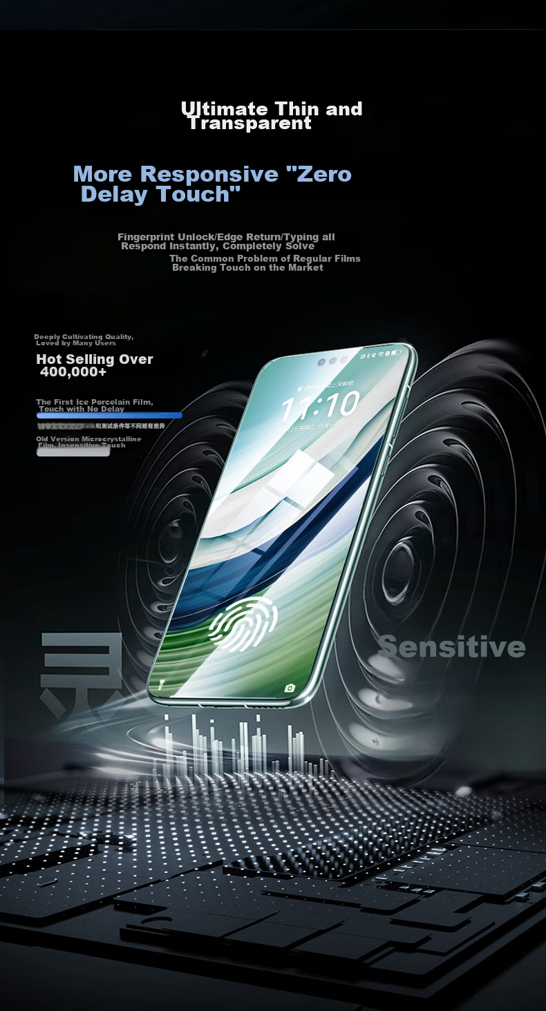 Защитная пленка DIVI Ice Ceramic для Huawei Mate60/50, полноэкранная, гидрогелевая, высокая четкость, с защитой от отпечатков пальцев