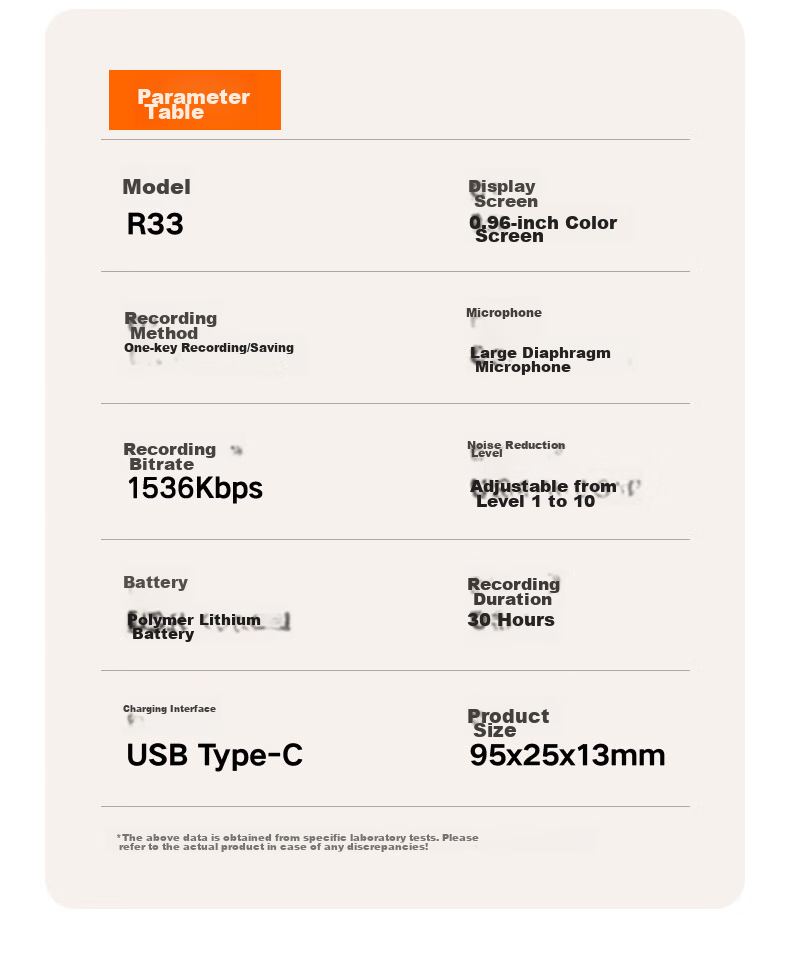 NINTAUS R33, диктофон, 32 ГБ, портативный аудиорекордер с шумоподавлением 10 уровней, запись до 30 часов, металлический корпус, ЖК-экран