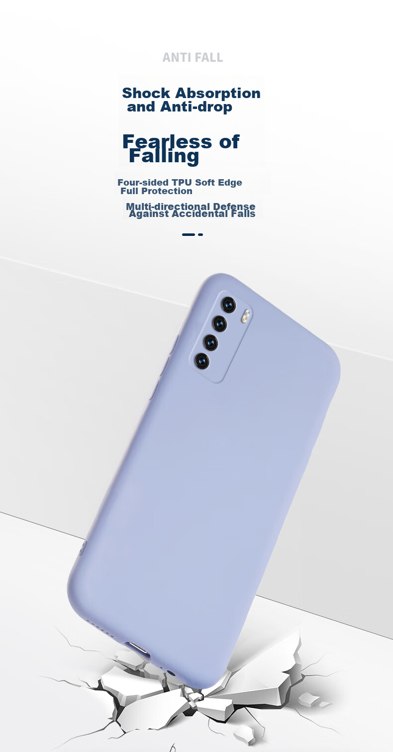 Чехол для Huawei Nova 7 KEKLLE, противоударный, силиконовый, черный