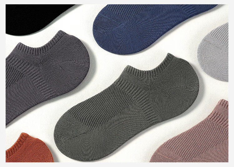 JOAE Носки для лодки мужские, ультратонкие, нескользящие, антибактериальные, невидимые, впитывающие пот, хлопок, низкий вырез, короткие носки, 5 пар
