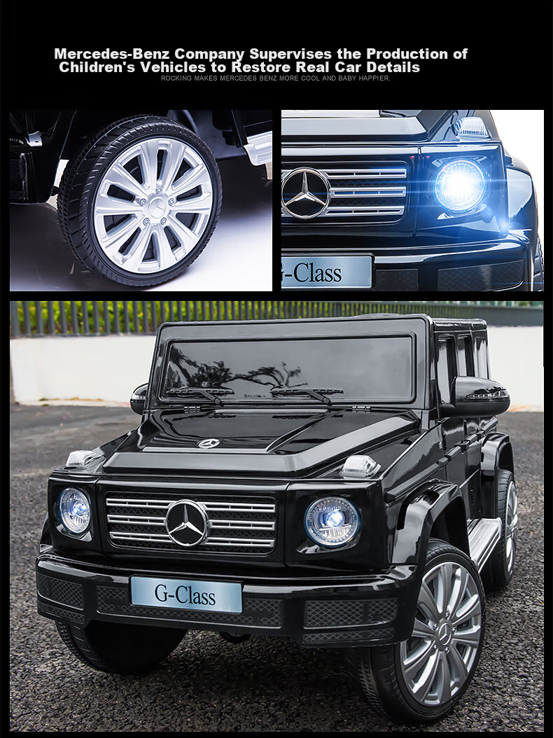 Детский электромобиль BeRica Mercedes-Benz G-Class, двухприводный, с дистанционным управлением, для детей от 2.5 лет