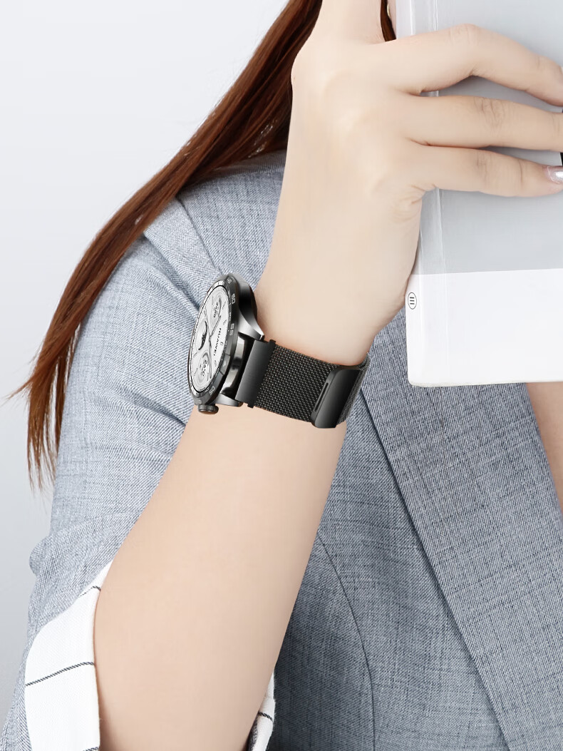 Ремешок для Huawei Watch GT 6/5/4/pro/watch4/3pro/gt3, миланская петля, металлический, стальной, черный, 41/42 мм