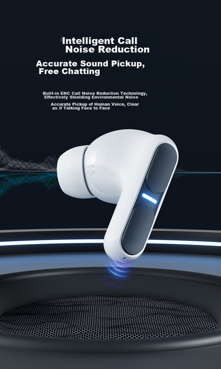 Беспроводные наушники Lanshidun THETA PRO True Wireless Bluetooth, 45 мс низкая задержка, шумоподавление ENC, длительное время работы, серый