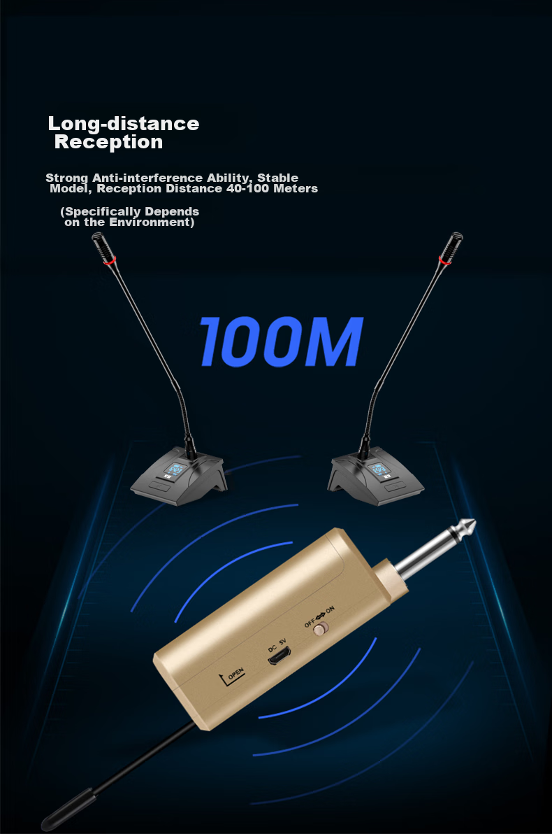 Профессиональный конденсаторный конференц-микрофон Soaiy SA-H10, настольный, с гибкой регулировкой частоты, для презентаций и голосовой связи