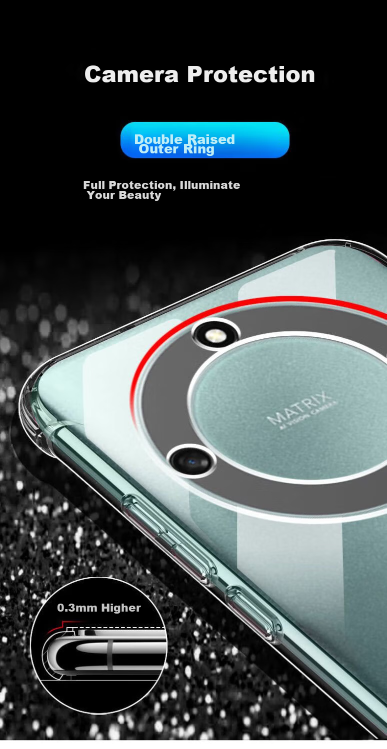 Чехол для телефона Kelleia для Honor X40, противоударный TPU с воздушной подушкой, прозрачный, 6.78 дюйма