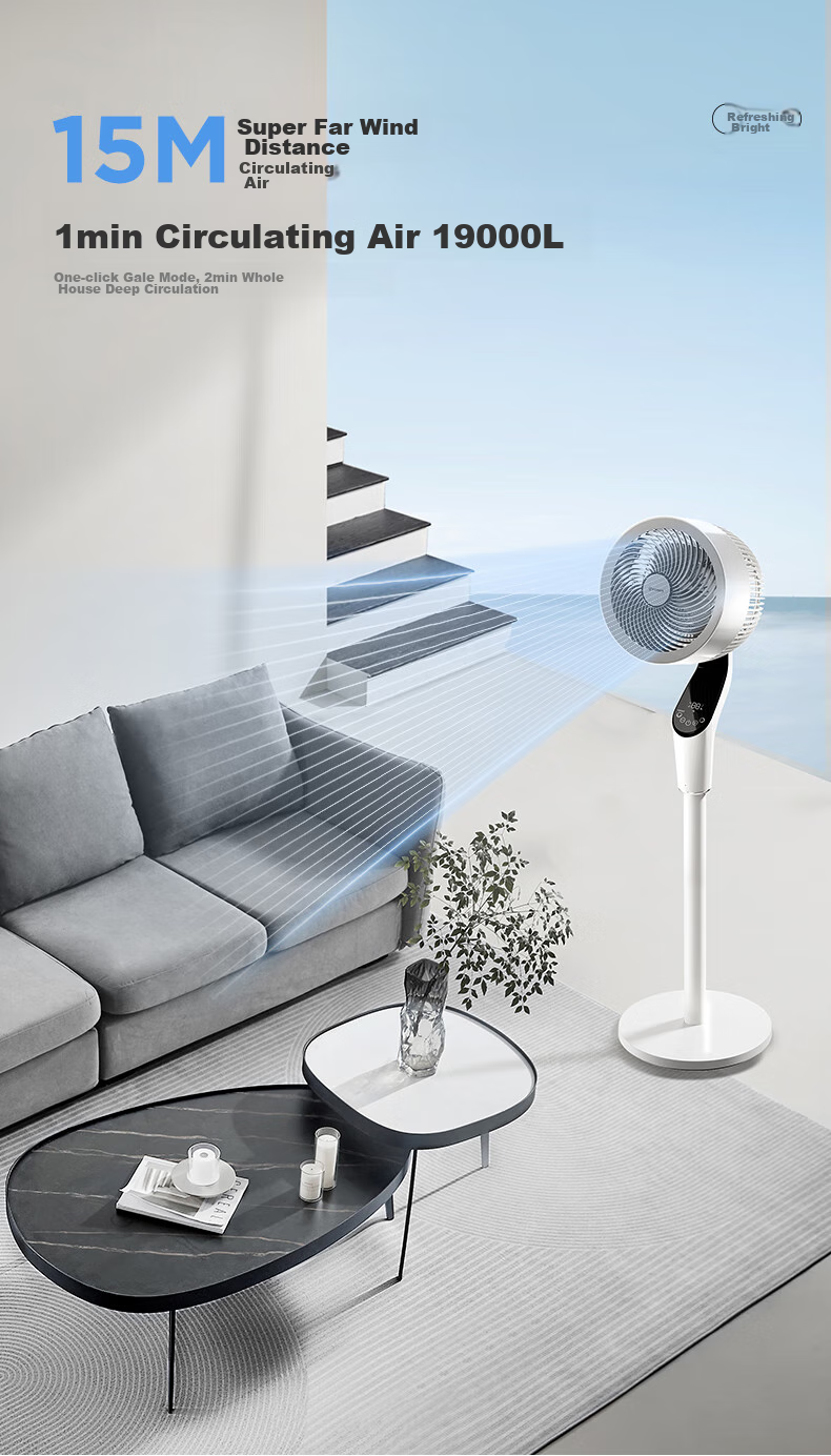 Напольный вентилятор AIRMATE Swan MAX FA23-SRDI151 с голосовым управлением, инверторный DC, 18 скоростей, очистка отрицательными ионами