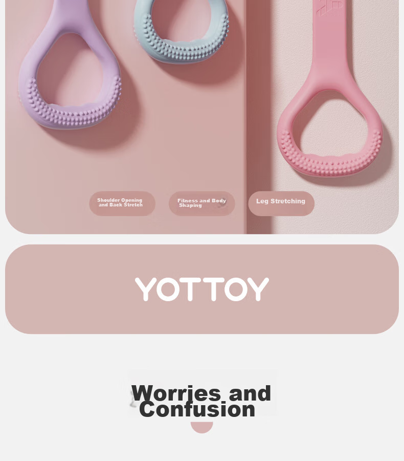 Эспандер Yottoy "8-образный", для тренировки спины, эластичная лента для плеч и шеи, фитнес-оборудование для дома, для упражнений на руки, розовый