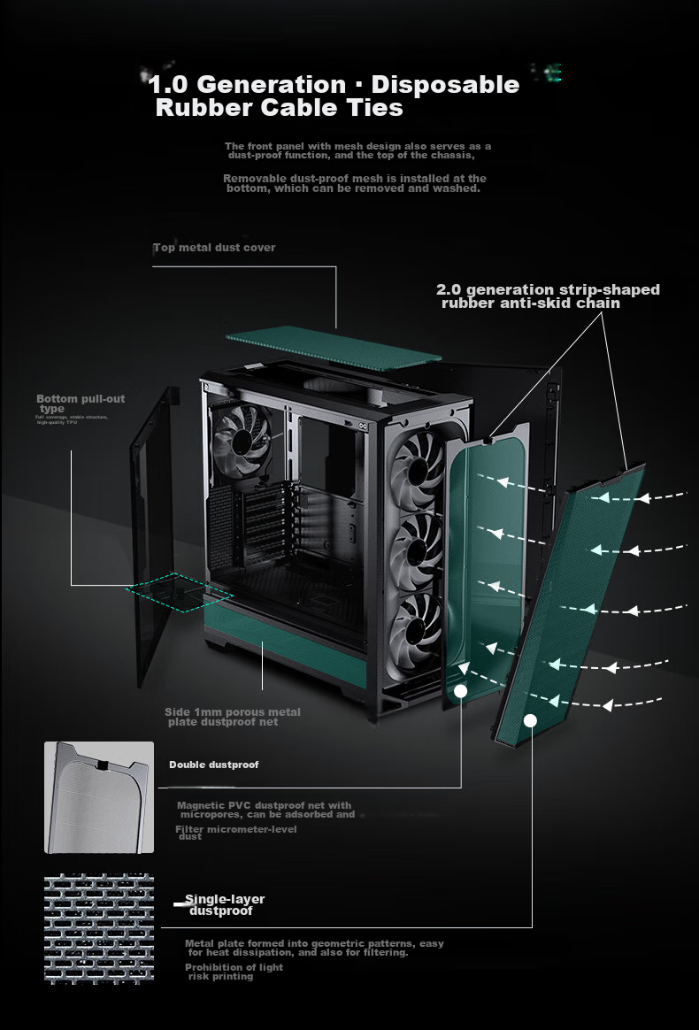 Компьютерный корпус PHANTEKS G400A Black Mid-Tower ATX, с боковым окном, черного цвета, с поддержкой водяного охлаждения