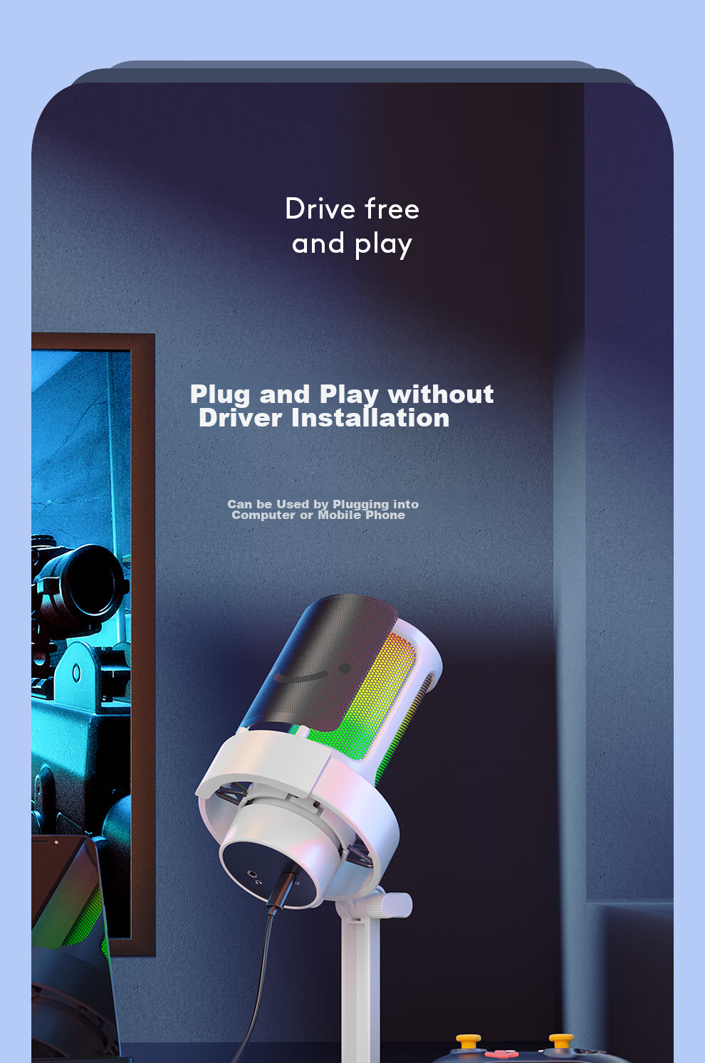 USB-микрофон FIFINE A8 для стриминга, караоке, записи голоса, игр, TikTok, онлайн-обучения, с шумоподавлением