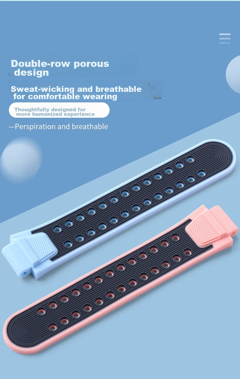 Ремешок для смарт-часов Shishan, совместимый с Xiaotiancai Watch Z6Pro/z6s/z6a, универсальный сменный ремешок для детских умных часов Q1a/D2/z9/z8/z7/z5Pro/z2/z3, силикон, небесно-голубой