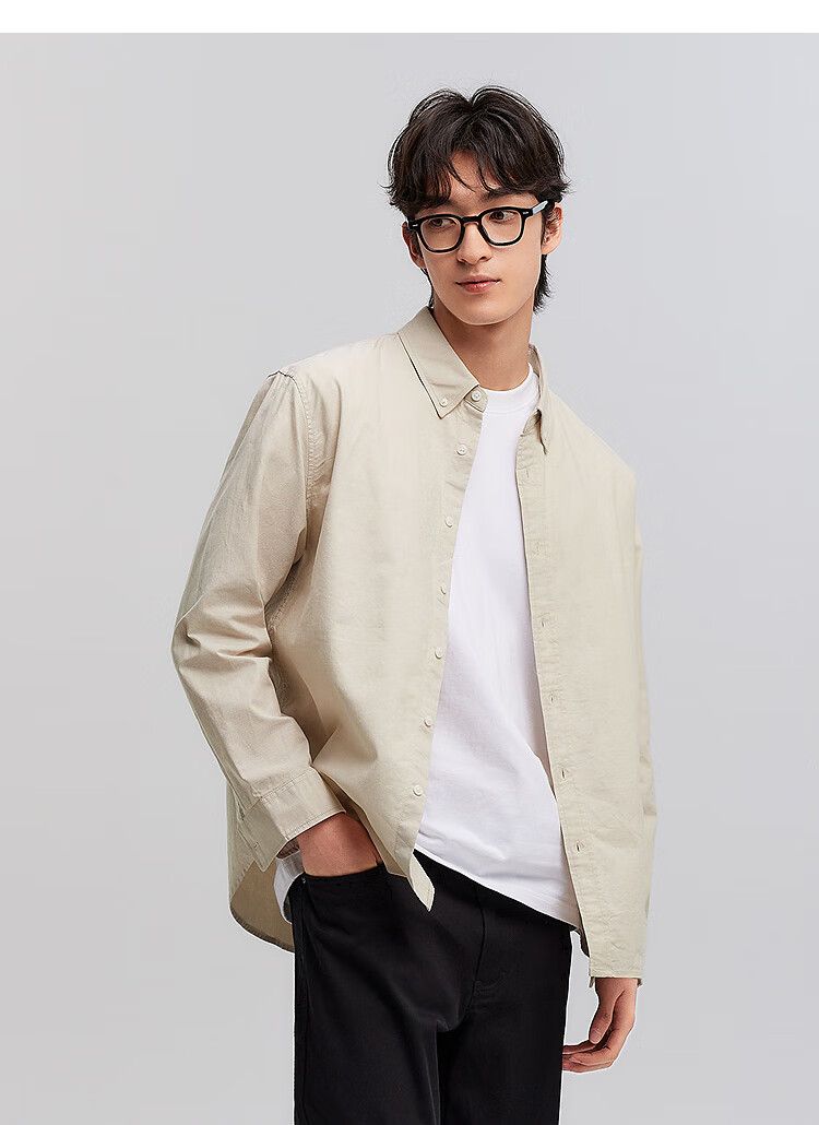Мужская рубашка Semir Wang Anyu, повседневная, из 100% хлопка, с длинным рукавом, размер XS, цвет белый