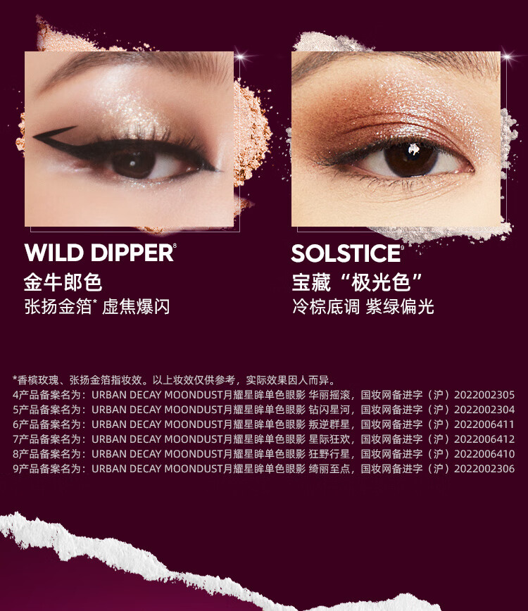 Urban DecayUrban Decay衰败城市UD牛郎单色眼影闪亮片生日礼物送女友