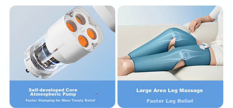 Массажер для ног Keepfit KPF-Leg07 с функцией теплового компресса для коленей, автоматическое разминание для бедер и икр, улучшение кровообращения, подарок на праздник