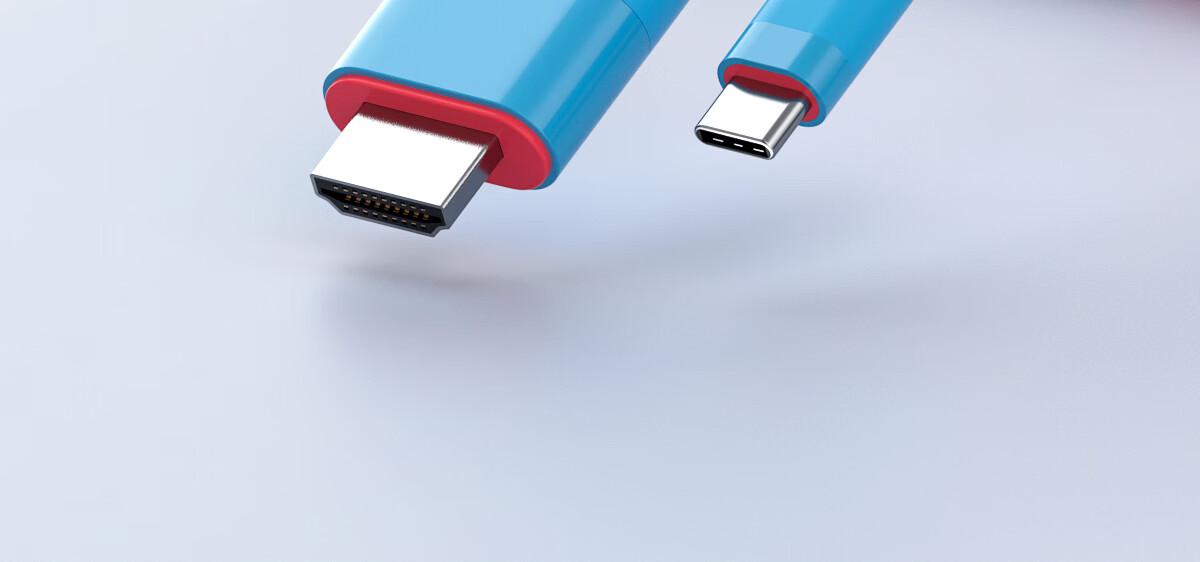 Кабель Hagibis Type-C - HDMI 4K@30Hz, 2 метра, черный/белый